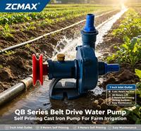 Pompe à eau centrifuge auto-amorçante ZCMAX TB40 à entraînement par poulie, hauteur de refoulement 30M, pour l'irrigation agricole, les étangs, les puits et l'alimentation en eau des jardins