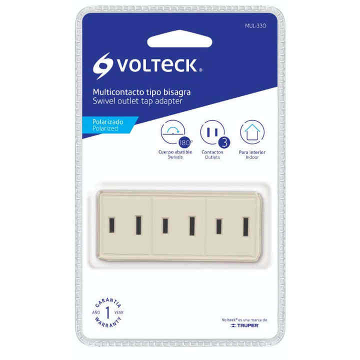 Volteck MUL-330 Triple Power Strip Hinge Type Accessory