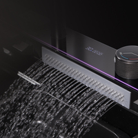 Évier de cuisine en acier inoxydable fait à la main intelligent cascade multifonction Nano évier de cuisine noir avec accessoires
