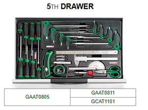 टॉपल 7-दराज मोबाइल टूल ट्रॉली ओबाम हाथ उपकरणों के लिए एब्स वर्क टॉप के साथ अनुकूलित - Product Image 6
