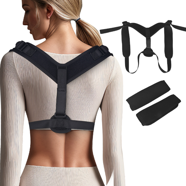 Adjustable and Portable Electric Sensor Upper Back Support Belt Smart Posture Corrector with Vibration Reminder