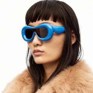 Gafas de Sol Retro Personalizadas con Logotipo, Lentes de una Pieza para Hombre, Gafas de Sol Steampunk Y2K para Mujer - Product Image 3