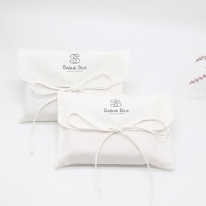 <b>White</b> Cotton <b>Envelope</b> Jewelry Pouch - Product Image 4
