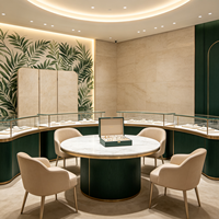 Projet clé en main pour une bijouterie, conception intérieure complète et fourniture de mobilier d'exposition sur mesure