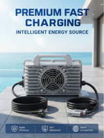 Chargeur intelligent marin 24V 40A LNLEE LiFePO4 à commutation souple haute efficacité pour yacht, stockage solaire, tension universelle