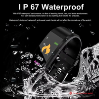 Montre connectée en gros 115 Plus Sport Santé Ateward Étanche IP67 Moniteur de fréquence cardiaque Compatible Android 4.4/iOS 8.0
