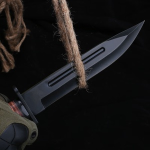 มีดพกพา SS120 ปรับแต่งได้สำหรับการต่อสู้ ใบมีดสแตนเลสคุณภาพสูง ด้ามจับหนัง ใบมีดตรง รับประกัน 1 ปี - Product Image 2
