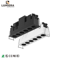 LUMIERA Mini Luminaire Linéaire LED Moderne à Grille AR111 12W/24W/30W en Aluminium Encastrable Dimmable IRC 90 2700K-6500K Garantie 3-5 Ans