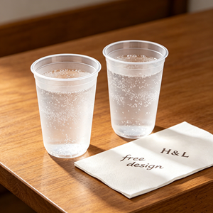 pp Clear Pet 98mm 8oz 9oz 10oz 12oz 16oz 9 oz 500ml Custom Logo Printed Cold Coffee <b>Drinking</b> <b>Plastic</b> Beer Pink for Smoothies <b>Cup</b> - Product Image 1