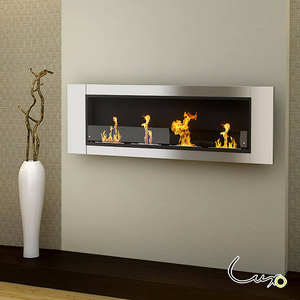 <span class=keywords><strong>Cheminée</strong></span> au <span class=keywords><strong>bioéthanol</strong></span> <span class=keywords><strong>murale</strong></span> décorative d'intérieur en acier inoxydable - Product Image 1