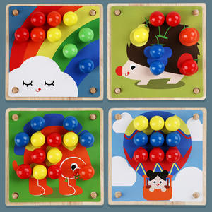 Juego de Clavijas de Madera con Forma de Arcoíris y Hongos para Bebés, Otros Juguetes Educativos de <span class=keywords><strong>Dibujo</strong></span> para Niños - Product Image 6