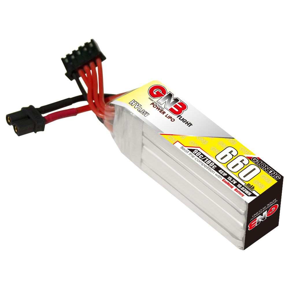 GAONENG GNB 4S 15,2 V HV 660 мА/ч, 90C XT30 RC LiPo аккумулятор FPV Дрон длинный тип LiHV Фристайл Запчасти и аксессуары для дрона