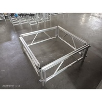 Étape détachable 2M x 1M étape portative tapissée étape facile d'installation étape en aluminium