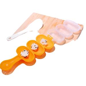 2pcsShake Onigiri Children's Shake a Spherical Onigiri Meatballs Moule 3 pièces Sushi Meatballs Shake Onigiri Moules - Product Image 4