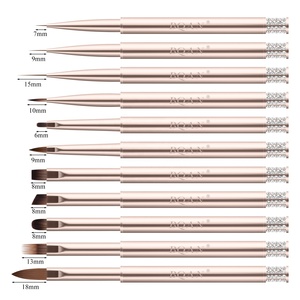 <span class=keywords><strong>Kit</strong></span> de <span class=keywords><strong>pinceaux</strong></span> à ongles Kolinsky en nylon avec manche métallique doré, stylo gel ovale, marque privée, extra fin, pour nail art et <span class=keywords><strong>peinture</strong></span> <span class=keywords><strong>acrylique</strong></span> 3D - Product Image 4