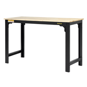 Mesa de Trabajo Stanley de 48 x 30 Pulgadas con Superficie de Madera y Estructura de Acero para Uso en Taller - Product Image 2