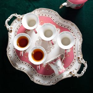 Customized British Pink Afternoon <b>Tea</b> <b>Set</b> Ceramic <b>Coffee</b> and <b>Tea</b> <b>Set</b> - Product Image 3