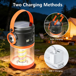 Factory Direct Portable LED Camping <b>Lantern</b> Flashlight COB <b>Solar</b> USB Battery <b>Powered</b> Outdoor Home Emergency Hurricane Power IP65 - Product Image 4