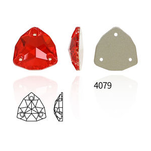 Dongzhou Cristaux Flatback Non Hotfix Coudre sur Strass Triangle Forme Perles de Cristal Accessoires de Couture pour Robe et Chaussures - Product Image 4