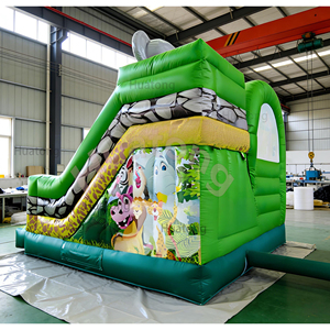 Lion Outdoor Party Jumpers Trampoline Hupfburg Château plein d'entrain pour enfants et toboggan <span class=keywords><strong>Animaux</strong></span> Château gonflable dans la jungle - Product Image 4