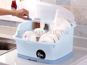 Escurridor de Platos de Plástico para Cocina con Tapa, Rectangular, Organizador de <span class=keywords><strong>Vajilla</strong></span> - Product Image 4