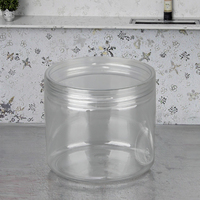 Bocaux en plastique PET transparent sans BPA couvercles à vis noirs conteneurs vides rechargeables pour soins de la peau crème pour les yeux cosmétiques aliments jouets