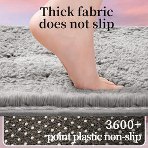 Tapis de salle de bain en polaire Ice Cream, rectangulaire, en microfibre, absorbant, antidérapant, tailles personnalisées, design minimaliste - Product Image 5