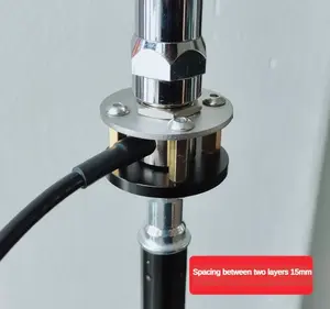 Soporte de instalación de antena de trípode Base de cabeza de tubo M portátil para exteriores 1/4 pulgadas Roscado UV + ONDA CORTA - Product Image 4