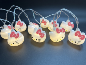 Guirlande lumineuse à LED pour chat mignon, veilleuse alimentée par batterie en PVC pour décoration de chambre d'enfant, lumières de Noël - Product Image 4