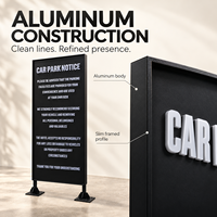 Panneau de signalisation en aluminium sur mesure, panneau d'information sur le stationnement autoportant, lettres en acrylique surélevées, signalétique extérieure pour hôtel