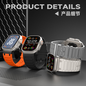 Nouveau bracelet de montre de sport au design moderne, bracelet en silicone souple pour Apple Watch Series 11 <span class=keywords><strong>10</strong></span> 9 ultra 49MM, bracelets de montre intelligente - Product Image 2