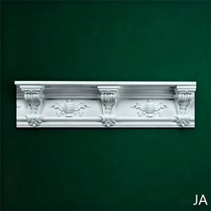 Moldura de yeso moderna blanca imprimada, cornisa decorativa inferior para pared, para uso en hoteles, talleres y hospitales, ecológica - Product Image 1