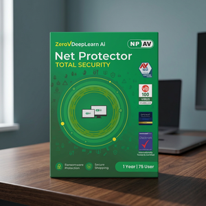 Logiciel Net Protector Total Security Antivirus 2026 pour 75 utilisateurs, 1 an, pour la sécurité du réseau d'entreprise, la sécurité informatique et la protection des données - Product Image 1