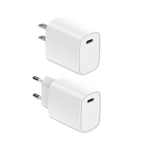 Cargador Rápido de Pared para Teléfono con Enchufe EU/US de 20 W USB-C con Cable, Carga Rápida 3.0, Adaptador para Teléfono Móvil