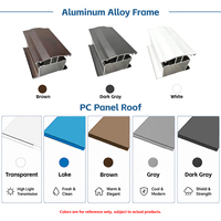 Abri de voiture en aluminium à toit en polycarbonate, abri pour deux voitures |   Abri de stationnement extérieur en panneaux PC anti-UV et anti-rouille