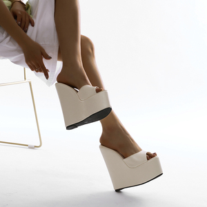 Nuevas Sandalias de Tacón de Cuña Estilo Americano 2024 para Principios de Primavera, Sencillas, con Tacón Súper Alto y Plataforma - Product Image 3