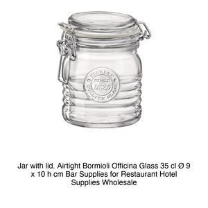โถแก้ว 35 ซล. สูง 10 ซม. เส้นผ่านศูนย์กลาง 9 ซม. พร้อมฝาปิดสุญญากาศ Bormioli Officina 1825 Bormioli Rocco - Product Image 2