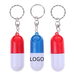 Promotion Mini Portable Plastic Vitamin Pill Box Creative Capsule-Shaped Candy Box Cheap Plastic Small Pill Box Keychain