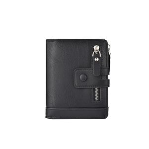 Portefeuille décontracté pour homme <span class=keywords><strong>en</strong></span> <span class=keywords><strong>cuir</strong></span> PU avec fermeture éclair, porte-cartes, grande capacité, poche à monnaie multi-emplacements - Product Image 5