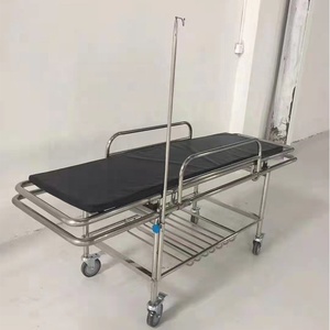 Camilla médica de acero inoxidable para centro de emergencias, carro de rescate de coche, cama de transferencia de cirugía - Product Image 3
