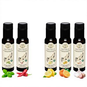 Set de Regalo de Aceite de Oliva Orgánico de Puglia - 5 x 3.45 Fl.Oz. Canasta de Regalo Comestible para Amantes de la Comida - Product Image 1