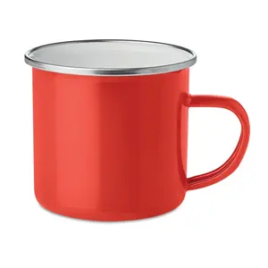 Tazza in metallo smaltato argentato, merchandising personalizzato - Product Image 3