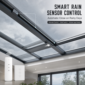 Finestra da Tetto Elettrica Motorizzata con Vetro Basso Emissivo a Doppio Vetro Certificata CE <span class=keywords><strong>per</strong></span> Veranda e Patio - Product Image 6
