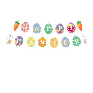 Nouvel ensemble décoratif de fête de Pâques pour enfants avec un lapin, comprenant une nappe jetable <span class=keywords><strong>multicolore</strong></span>, un plateau en <span class=keywords><strong>papier</strong></span> et des serviettes en <span class=keywords><strong>papier</strong></span> - Product Image 5