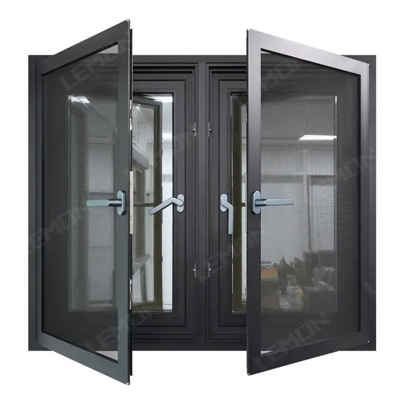 Precio barato de aluminio colgante doble ventana abatible de aluminio ventana abatible