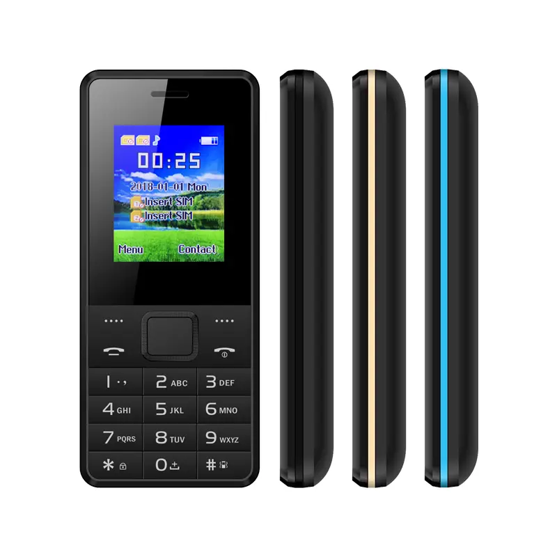 Oem uniwa telefone celular, cartão sim duplo de 1.77 polegadas, 600mah, bateria grande, preço baixo, china, oem