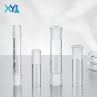 Adaptateur de raccordement en verre borosilicaté à paroi épaisse pour laboratoire avec joint de mise à la terre double cône/prise mâle/femelle