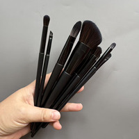 Ensemble de 9 pinceaux à sourcils professionnels de haute qualité, classiques, à manche noir, poils synthétiques, plats