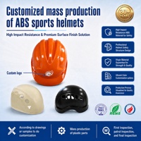 Casque de sport résistant aux chocs en ABS de couleur personnalisée, fabricant OEM ODM, vente en gros, pièces en plastique injecté