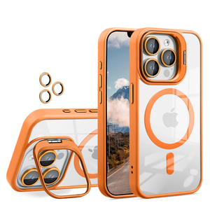 Pour <span class=keywords><strong>iPhone</strong></span> 16 <span class=keywords><strong>14</strong></span> <span class=keywords><strong>Pro</strong></span> <span class=keywords><strong>Max</strong></span> 11 support d'objectif de caméra verre Transparent <span class=keywords><strong>Protection</strong></span> étanche antichoc TPU PC étui de téléphone pour Samsung - Product Image 2